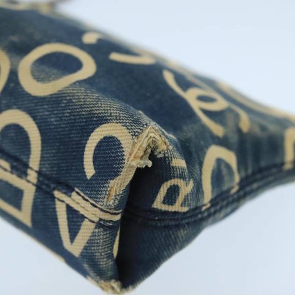 CHANEL Bysy line Coin Purse Canvas Blue Silver CC Auth bs19459 - Picture 9 of 16